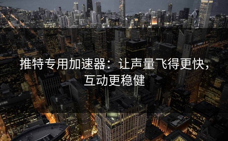 推特专用加速器：让声量飞得更快，互动更稳健