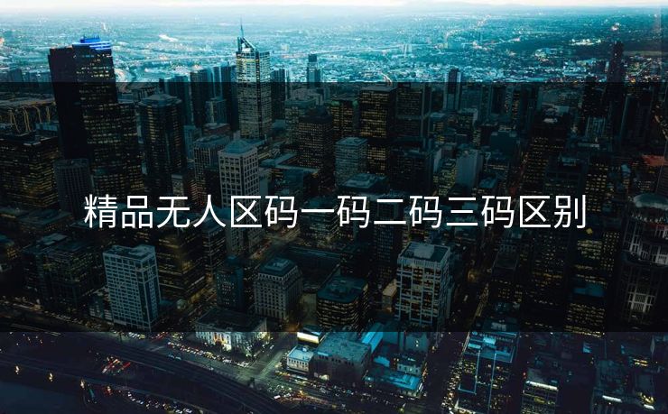 精品无人区码一码二码三码区别